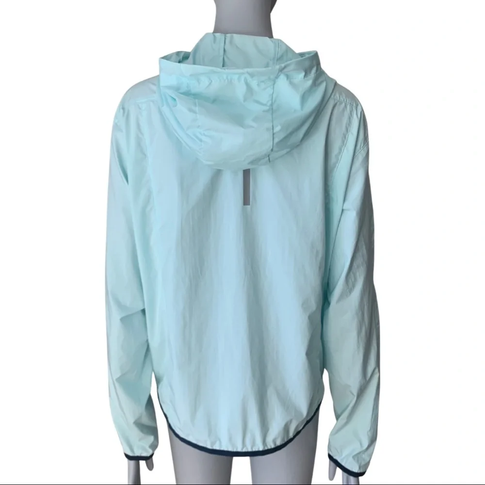 New Balance for J. CREW Windbreaker Hooded Jacket in Aqua Sky Lightweight Size S - Picture 6 of 16